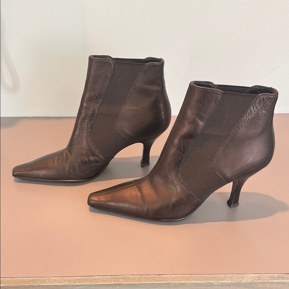 Donald J. Pliner Dark Brown Heeled Boots - Picture 2 of 10